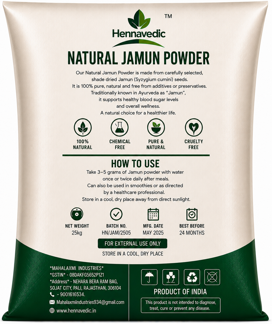 Jamun Powder 25kg - Image 2