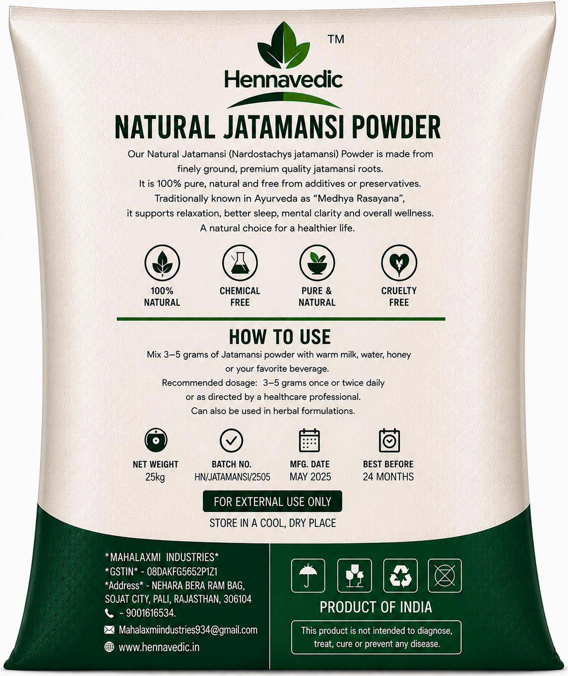 Jatamanshi Powder 25kg - Image 2