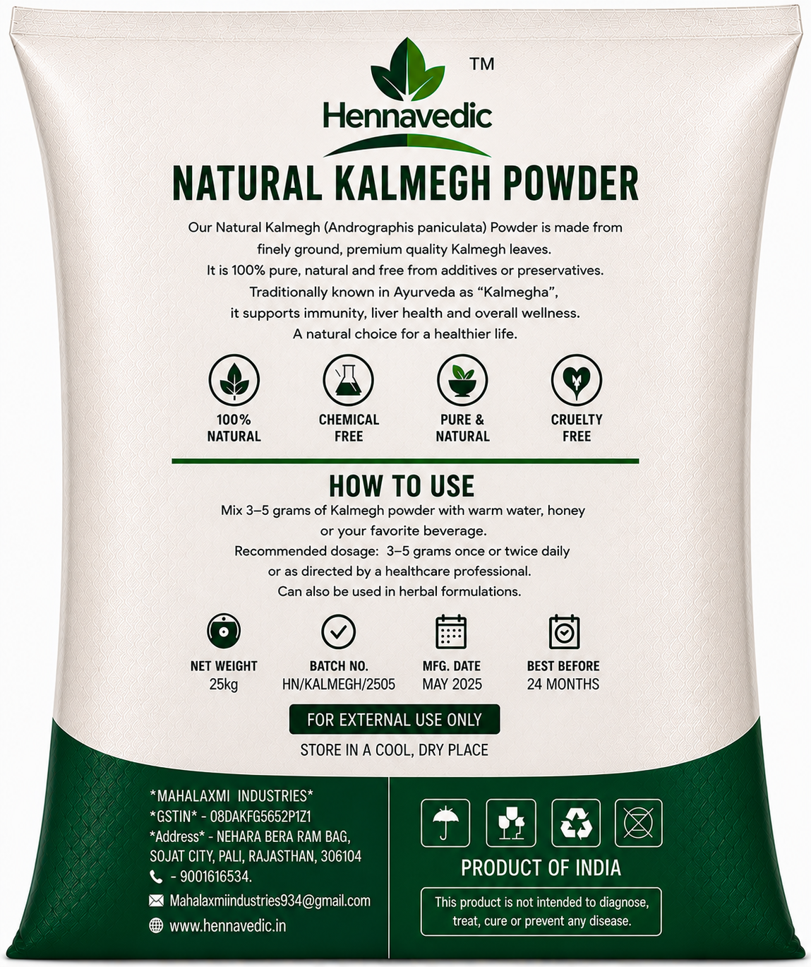 Kalmegh Powder 25kg - Image 2