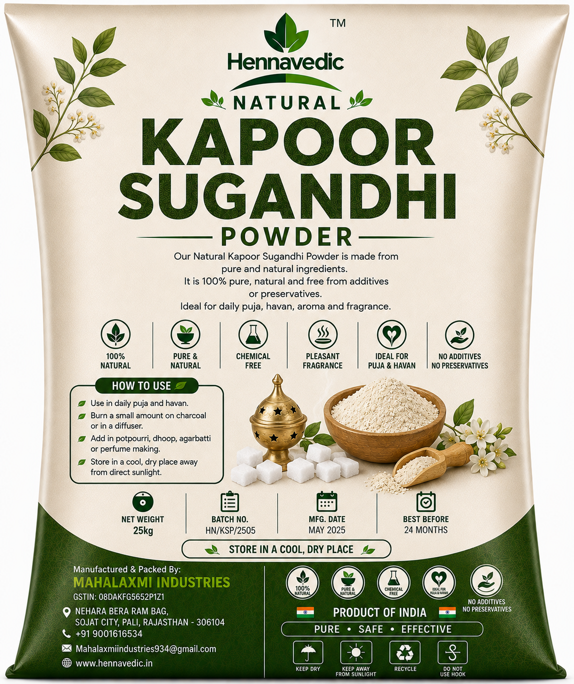 Kapoor Sugandhi Powder 25kg - Image 2