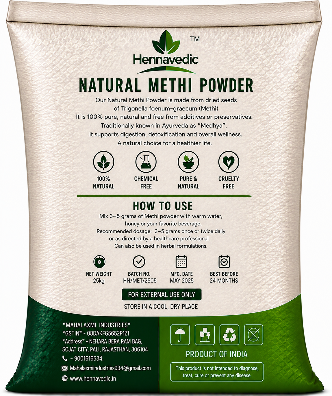 Methi Powder 25kg - Image 2