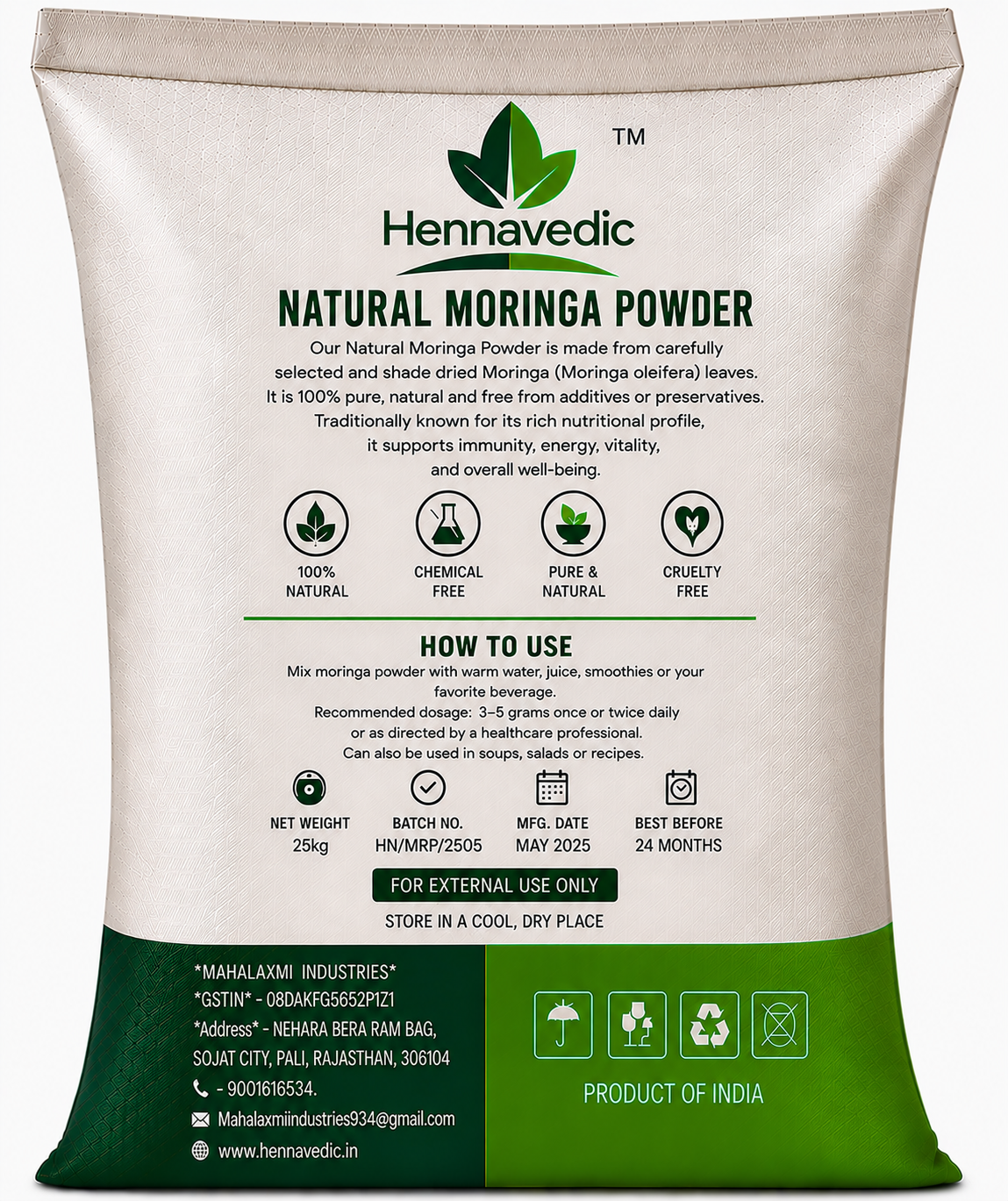 Moringa Powder 25kg - Image 2