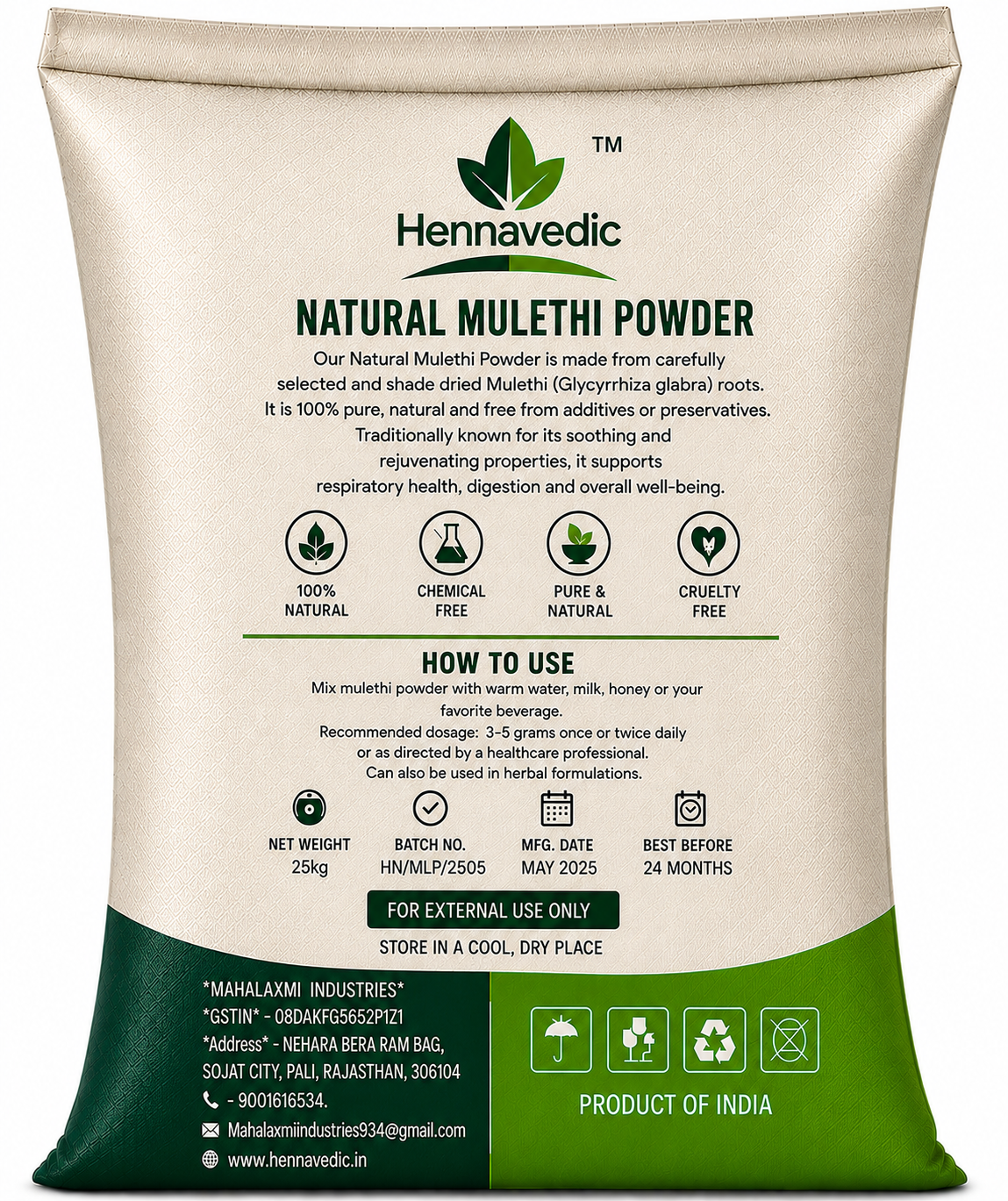 Mulethi Powder 25kg - Image 2