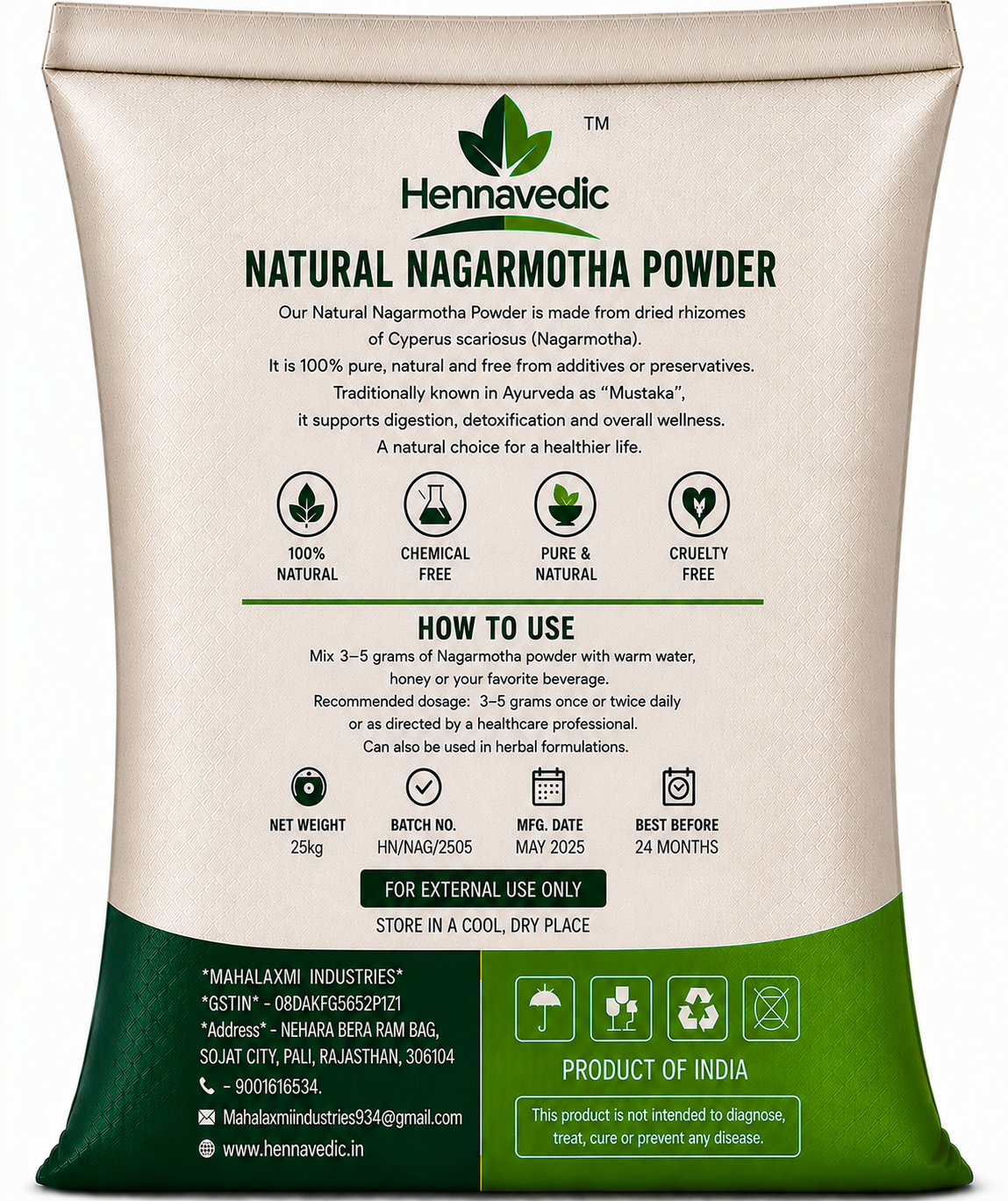 Nagarmotha Powder 25kg - Image 2