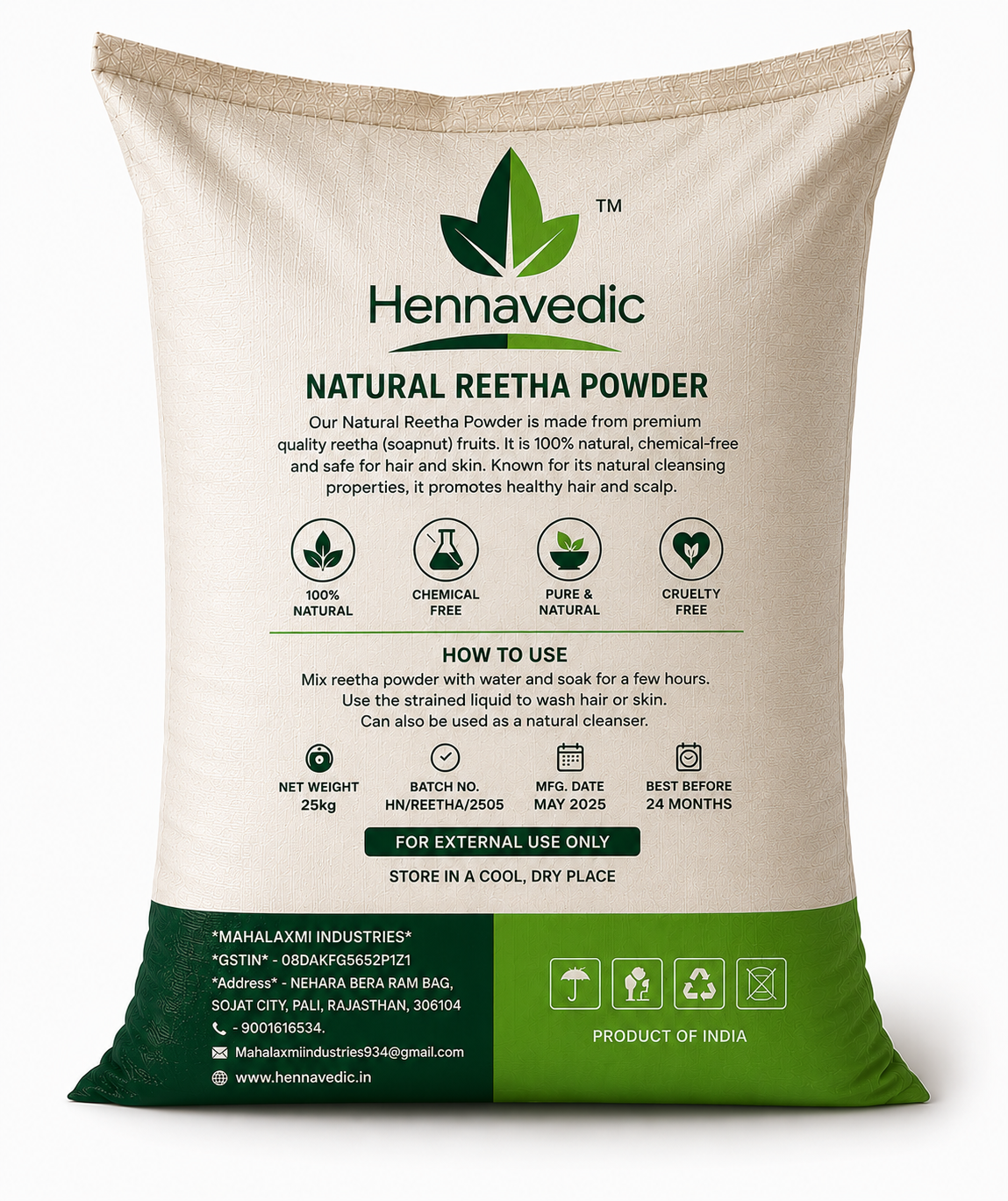 Reetha Powder 25kg - Image 2