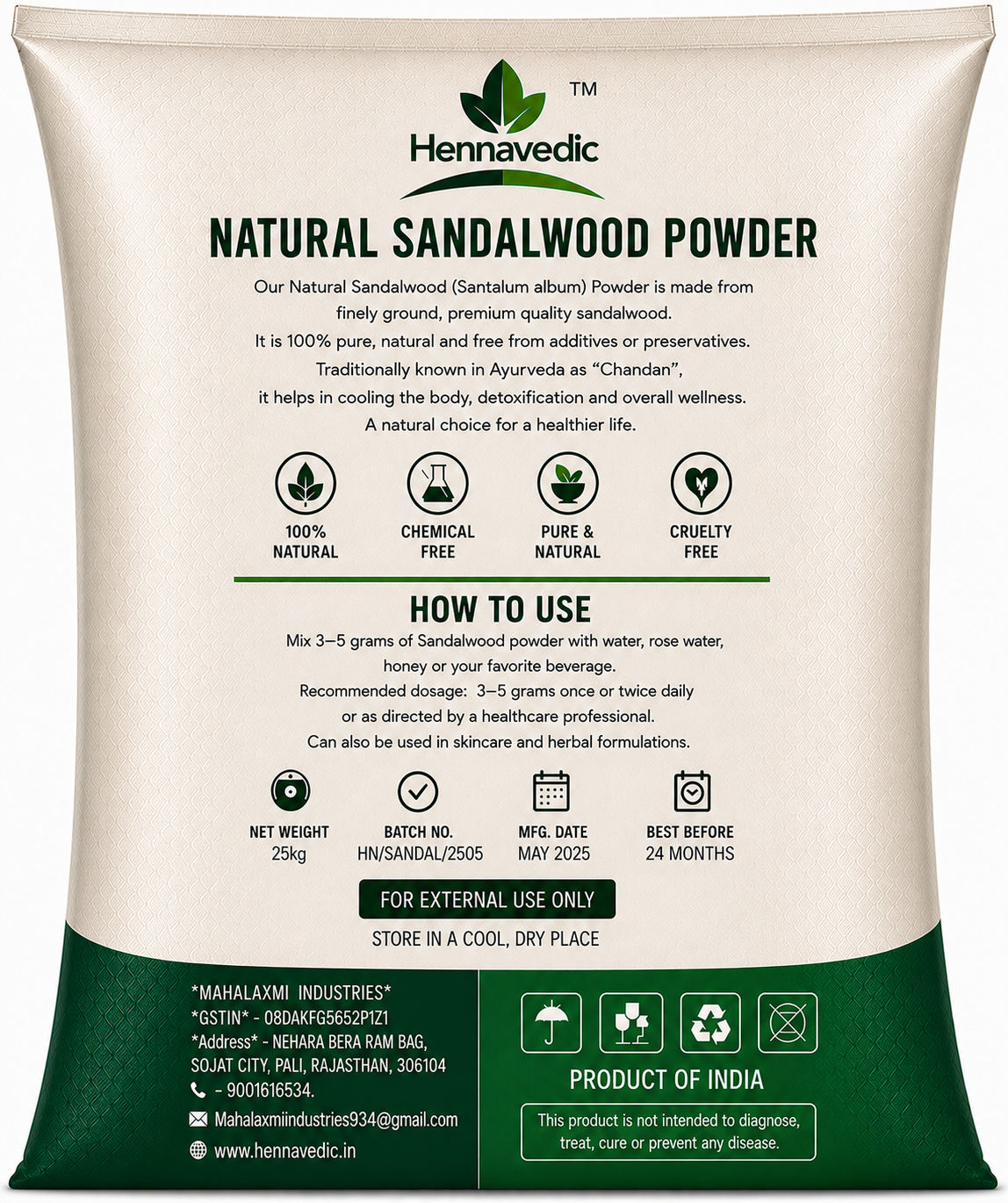 Sandalwood Powder 25kg - Image 2