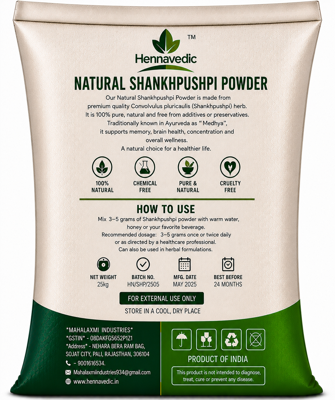 Shankhpushpi Powder 25kg - Image 2