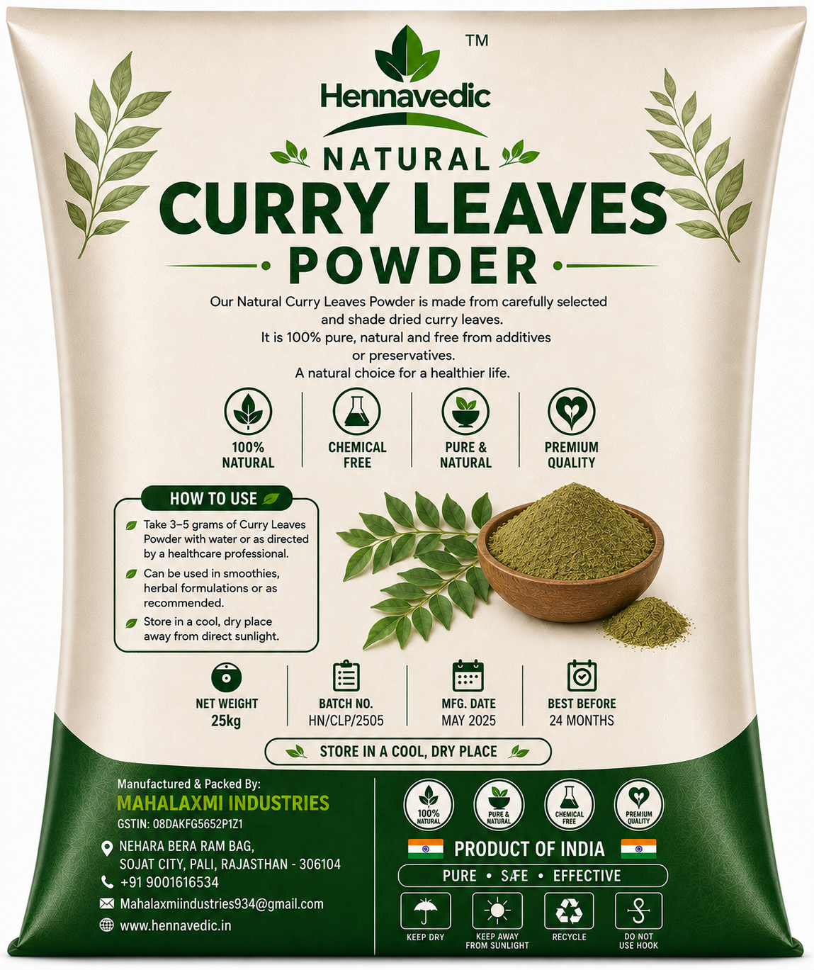 Curry Leaves Powder 25kg - Image 2