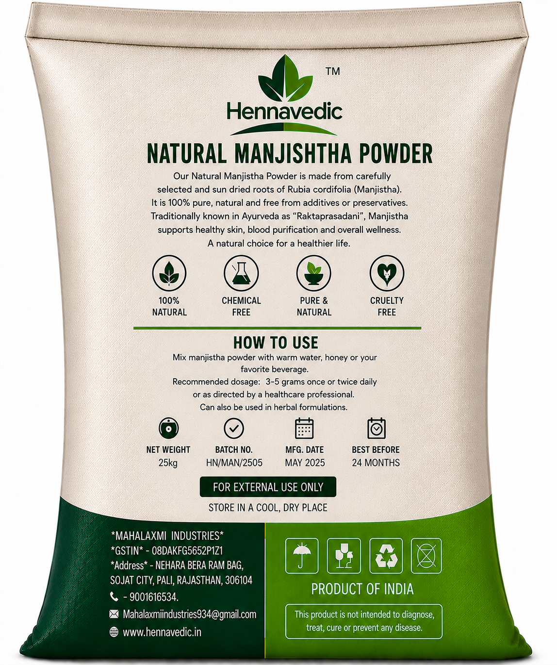 Manjistha Powder 25kg - Image 2